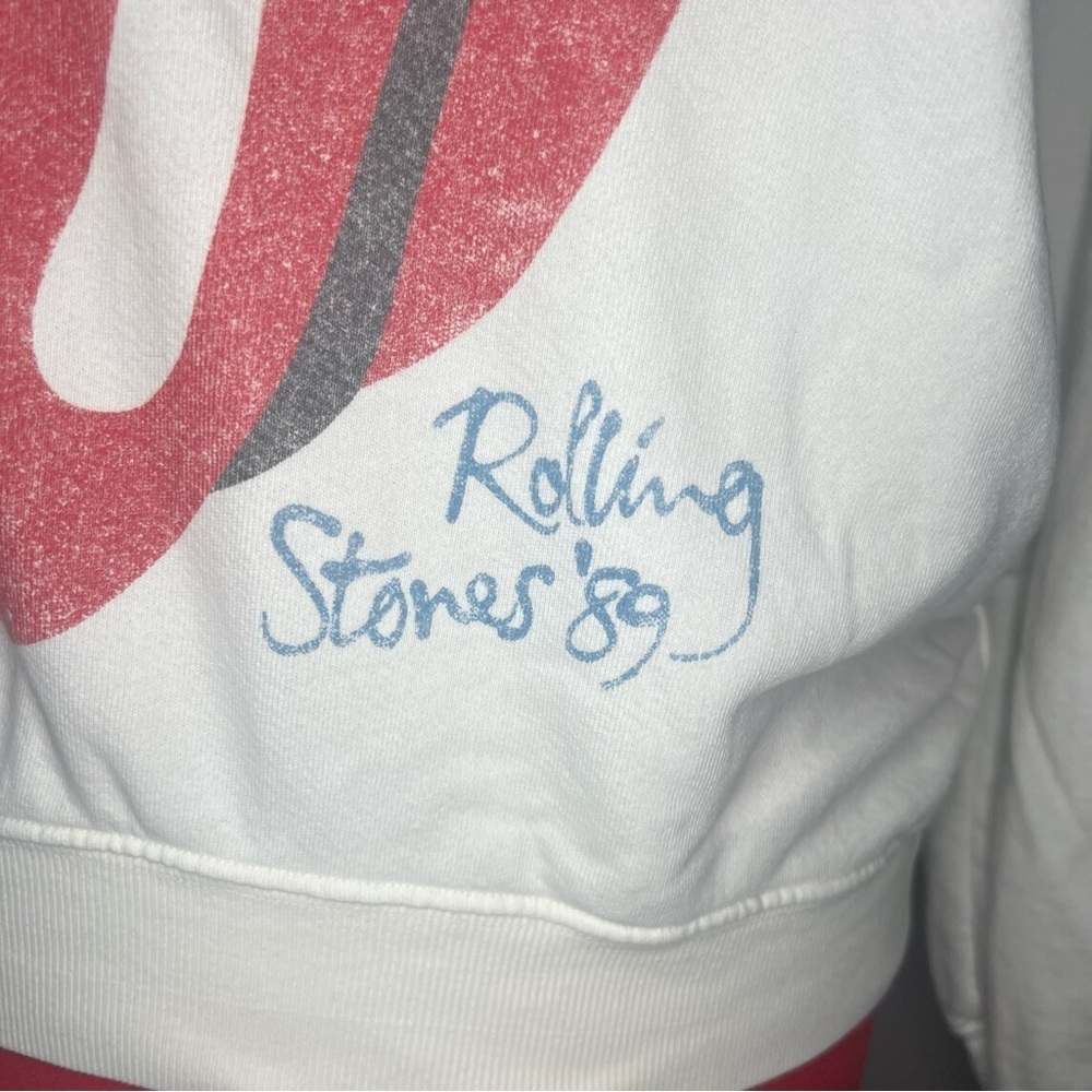 Daydreamer Rolling Stones USA Tour 89 Crewneck Sweatshirt White Women XS - Picture 2 of 10